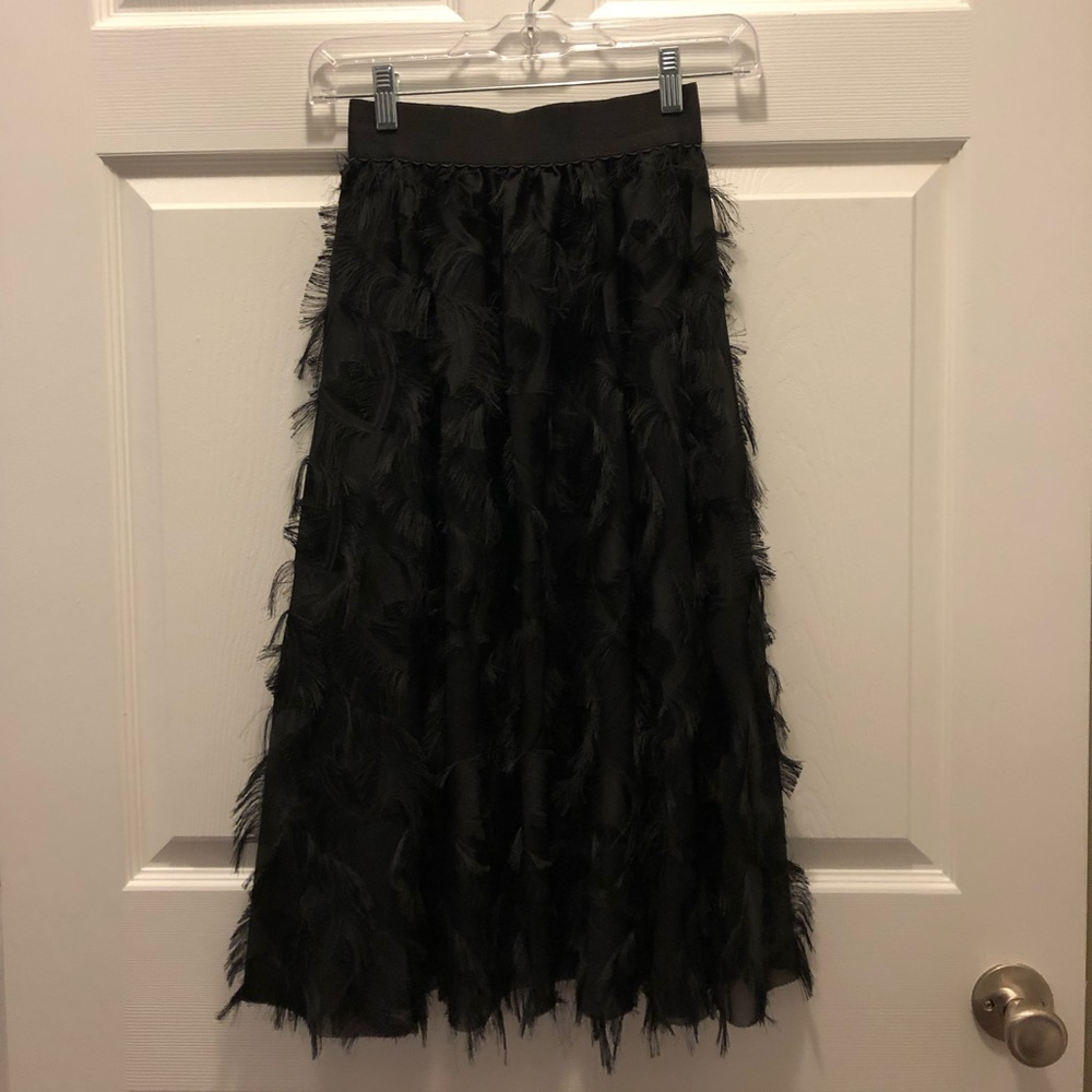 Black feather skirt